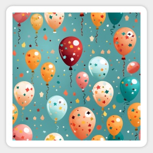 Happy Birthday Party Celebration Pattern 4 Sticker